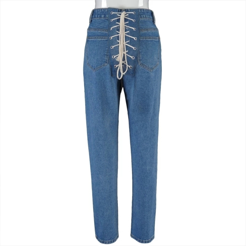 Lace Up Bottom denim
